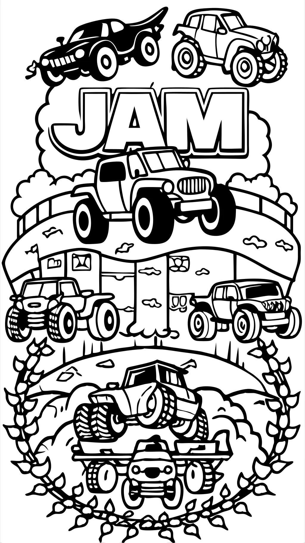 monster jam coloring page